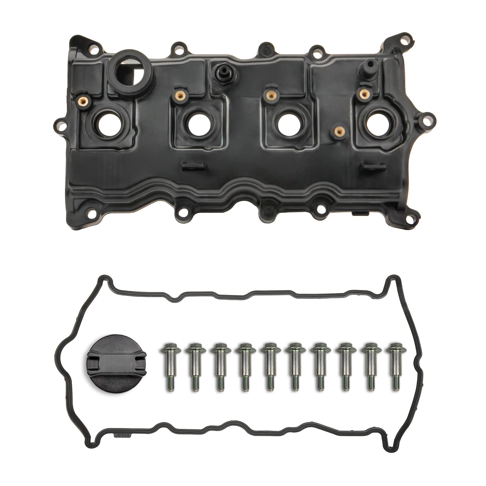 MITZONE engine valve cover for Nissan Rogue 2.5L top view, promotes leak-free engine sealing