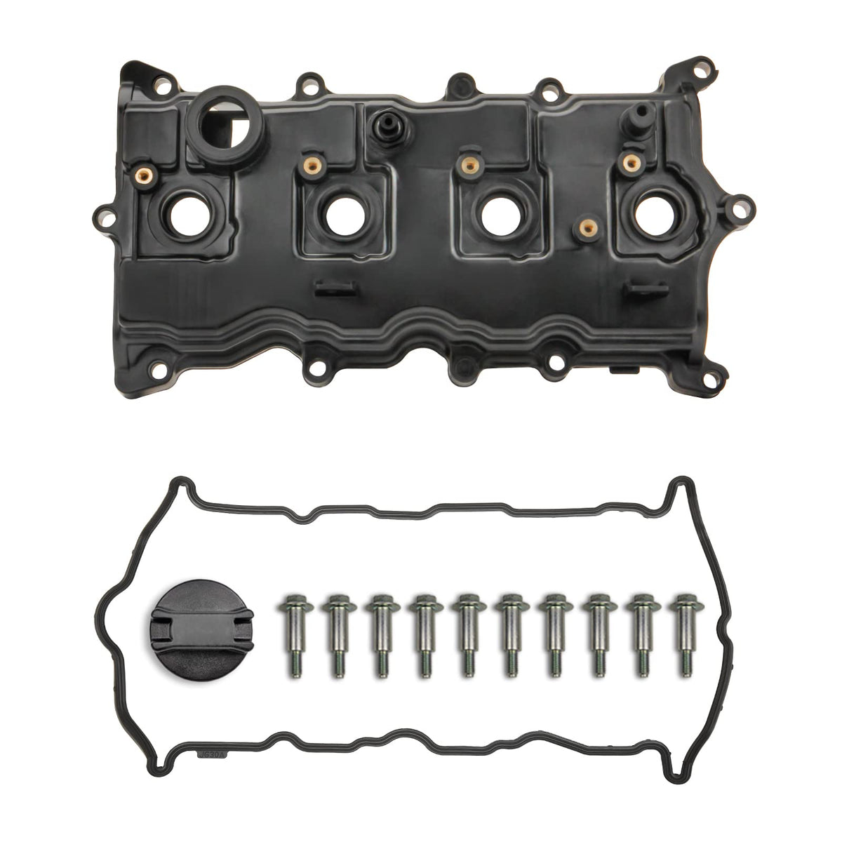 MITZONE engine valve cover for Nissan Rogue 2.5L top view, promotes leak-free engine sealing