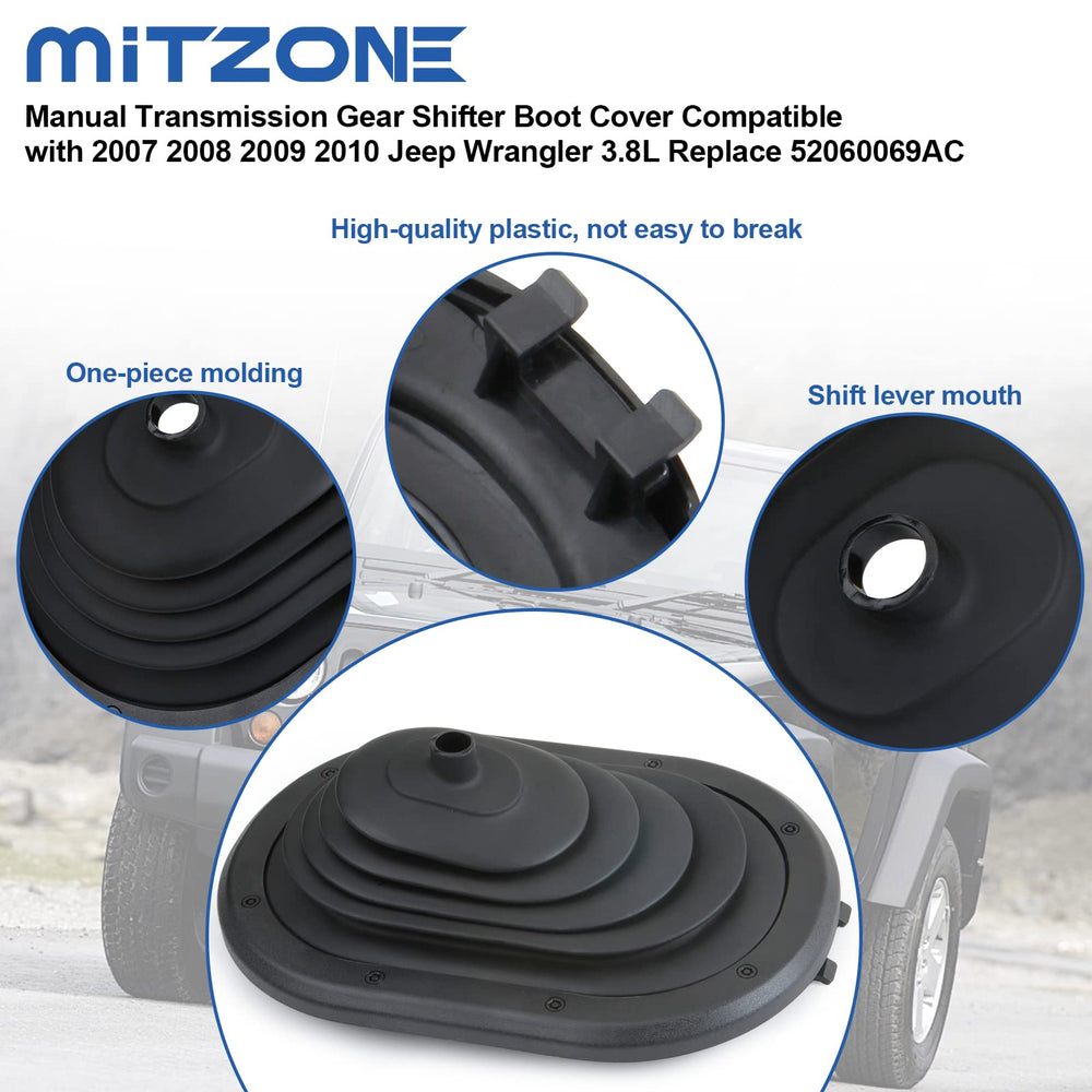 MITZONE manual transmission boot installation image highlights straightforward fit