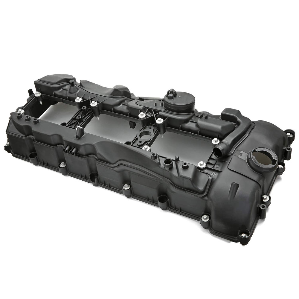 MITZONE N55 valve cover kit installed in the engine area.
