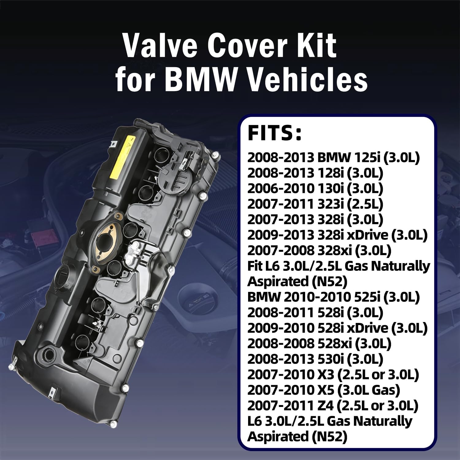 Oil cap preinstalled on the MITZONE valve cover for ready-to-install packaging