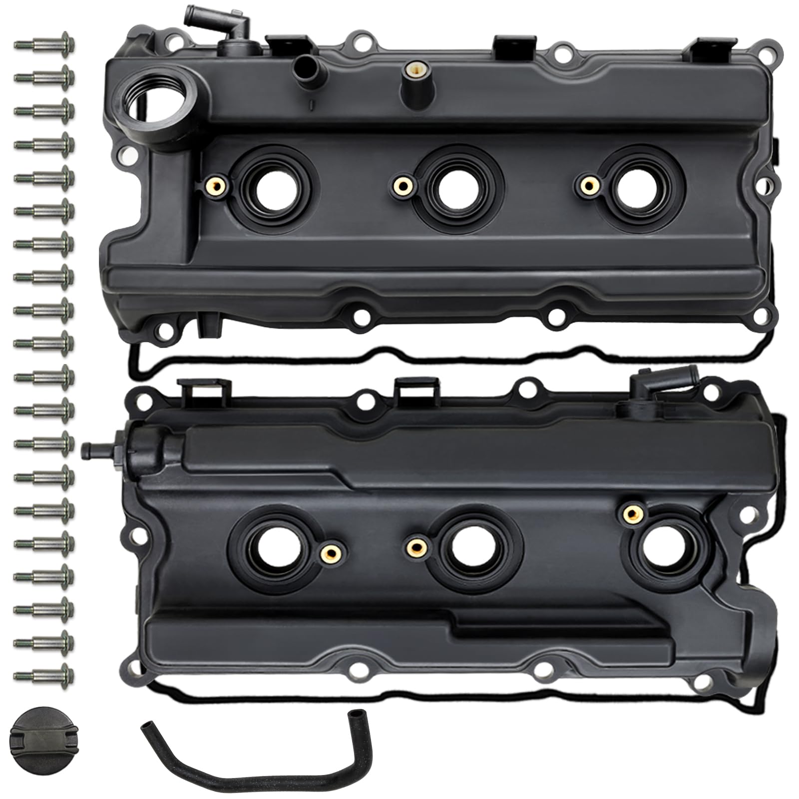 MITZONE pair valve cover left view for 4.0L V6 engines, precise replacement fit.