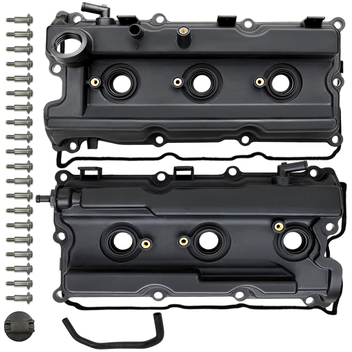 MITZONE pair valve cover left view for 4.0L V6 engines, precise replacement fit.