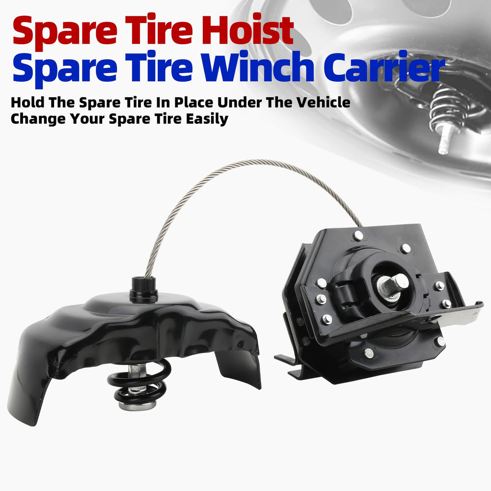 MITZONE spare-tire-hoist in use during tire service