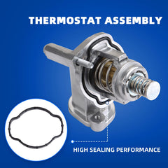 MITZONE thermostat housing components laid out, showing the aluminum housing and integrated thermostat.