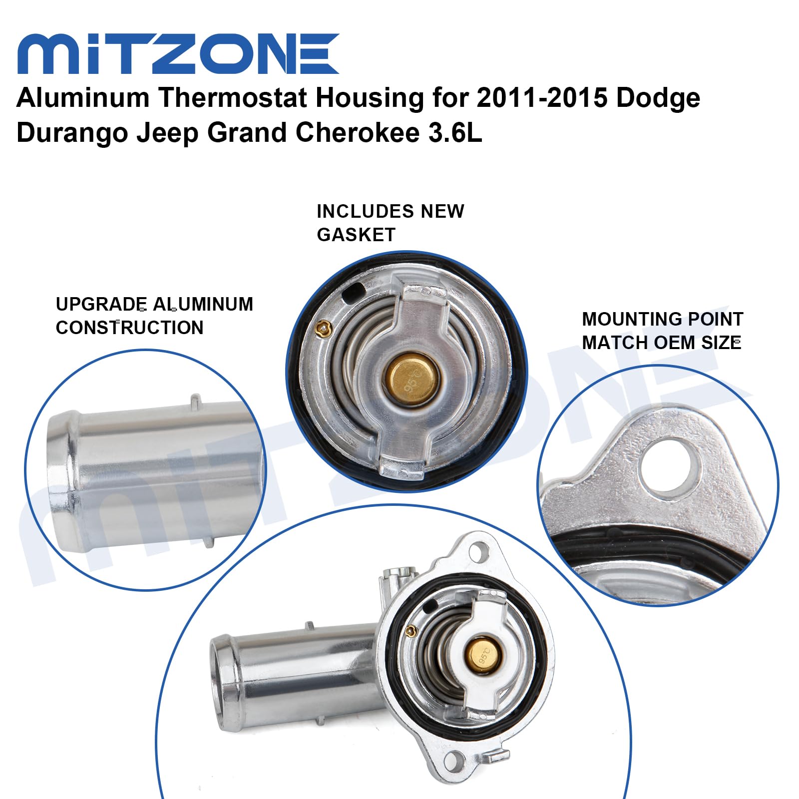 MITZONE kit contents: housing, thermostat, gasket, screw