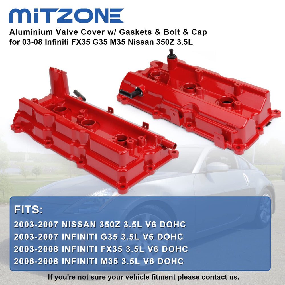 MITZONE complete valve cover set with bolts and oil cap for quick DIY install