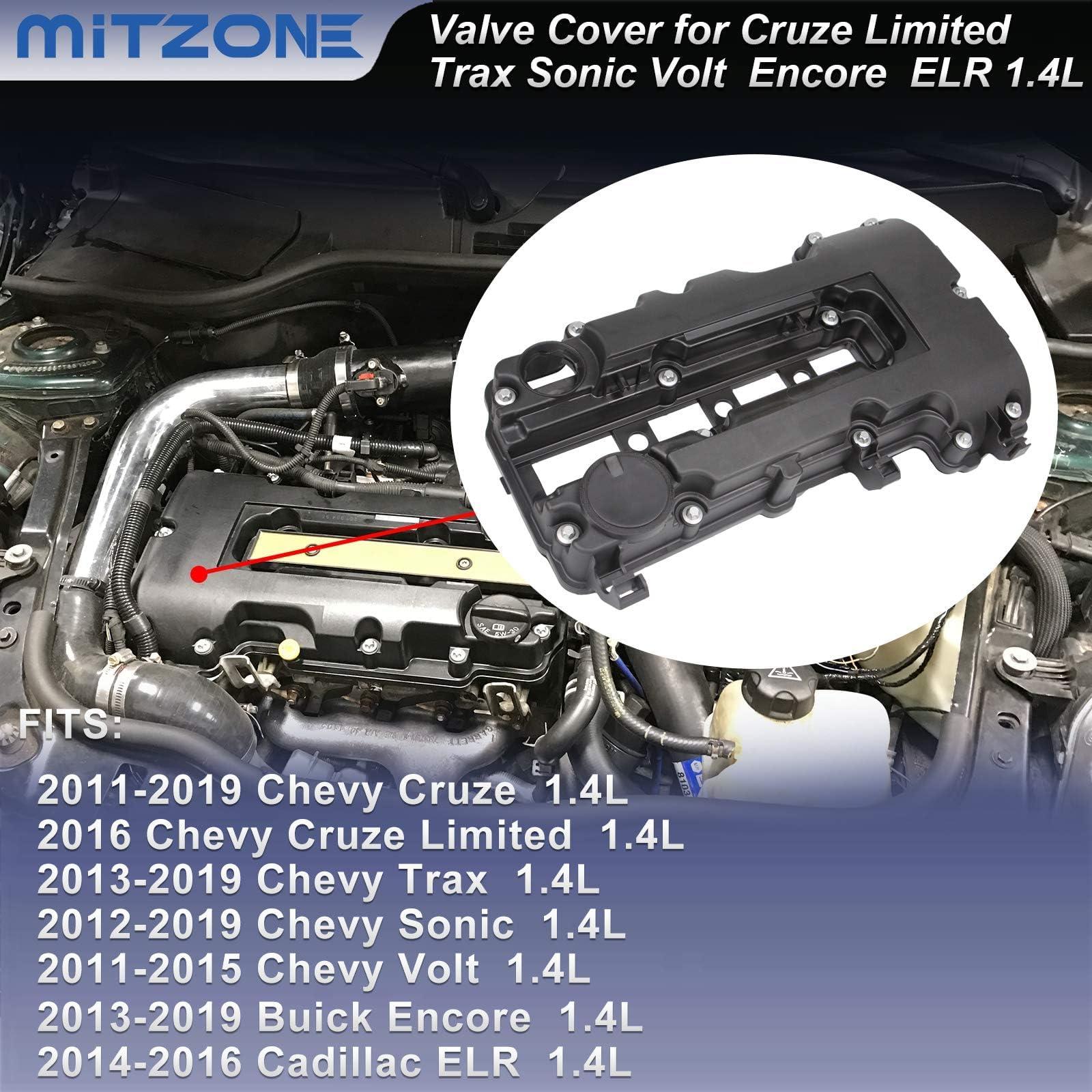 MITZONE valve cover cap close-up highlighting a secure seal
