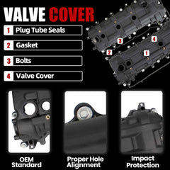 MITZONE valve cover includes gasket, bolts, and plug tube seal for complete kit.
