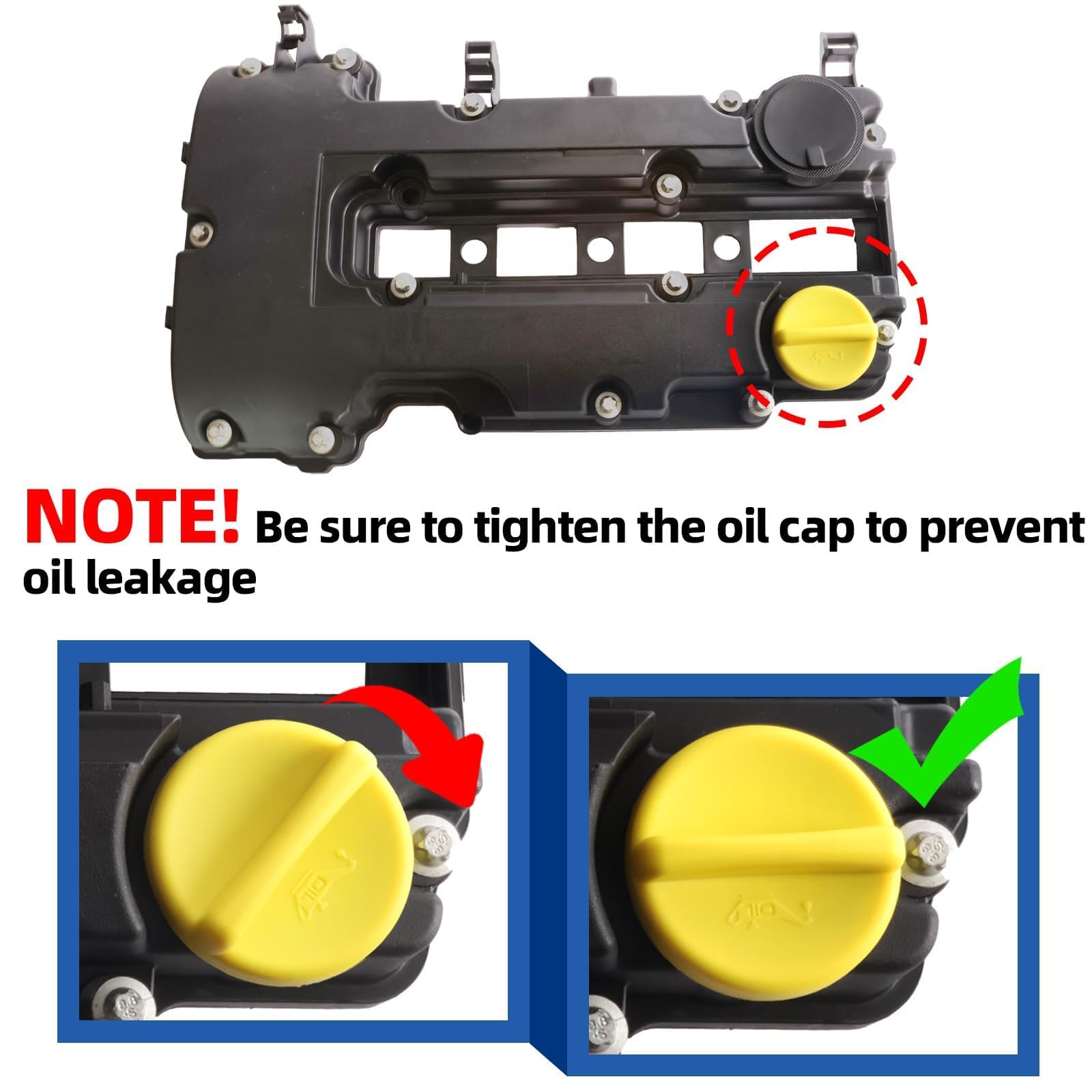 MITZONE valve cover gasket and bolts shown for durable, seal-ready installation