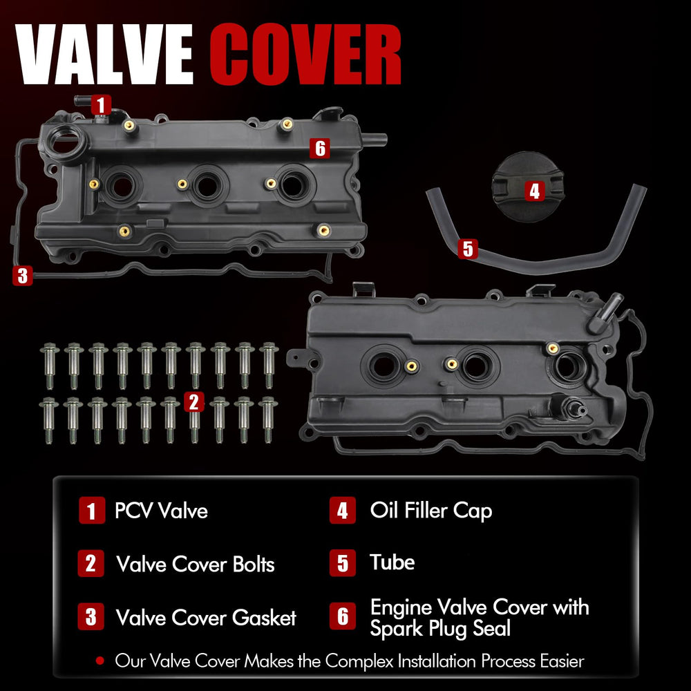MITZONE valve cover gasket and oil cap kit for easy maintenance