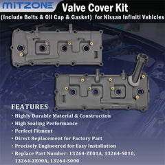 MITZONE valve cover gasket set for durable seal and leak prevention