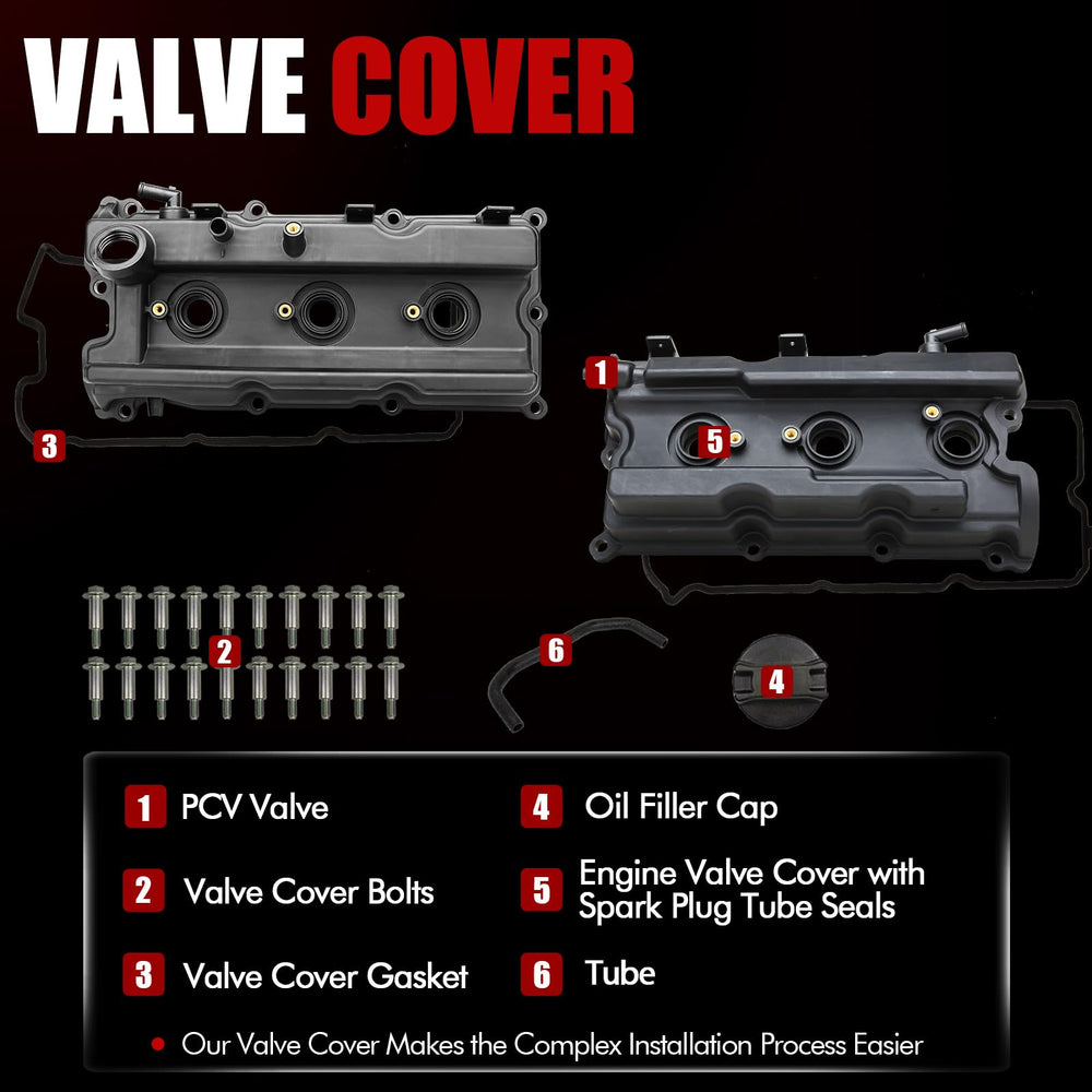 MITZONE valve cover gaskets and bolts kit for secure sealing.