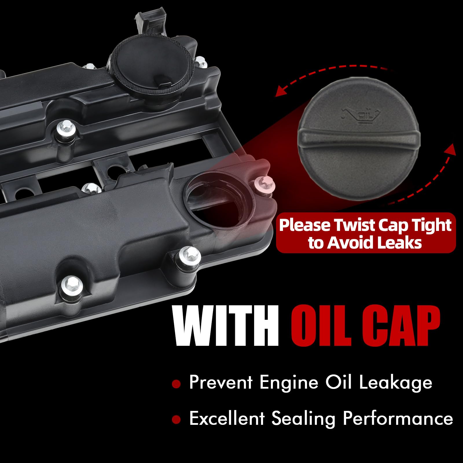 MITZONE valve cover installed on Chevy Cruze 1.4L demonstrating precise fit