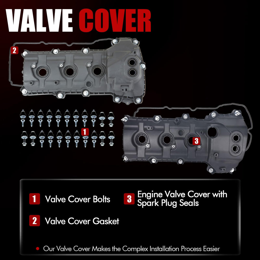 MITZONE valve cover kit supports 3.5L/3.7L V6 engines during service.