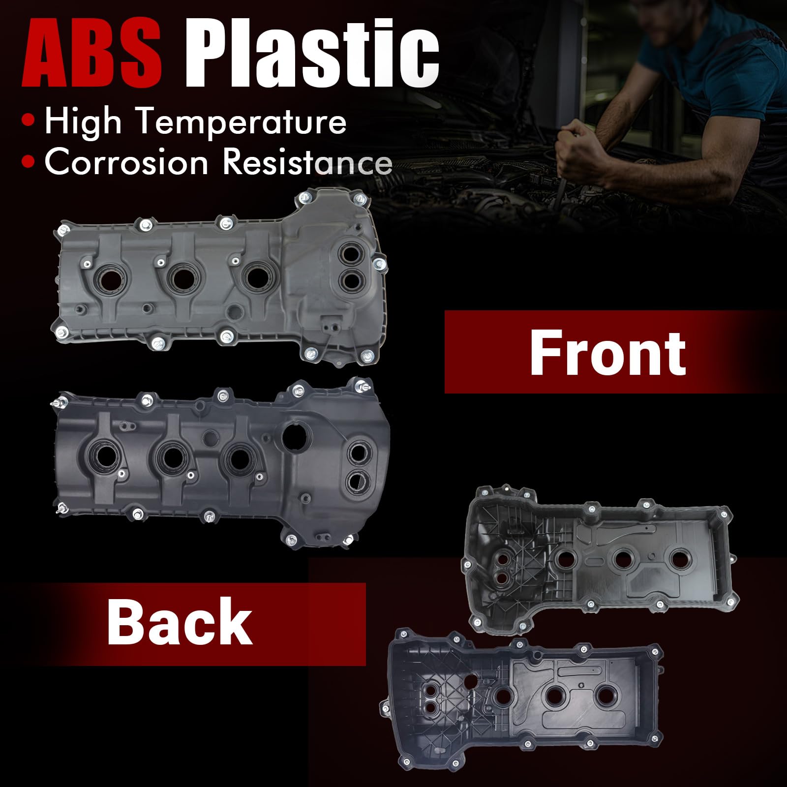 MITZONE valve cover kit includes gasket, bolts, plug tube seal.