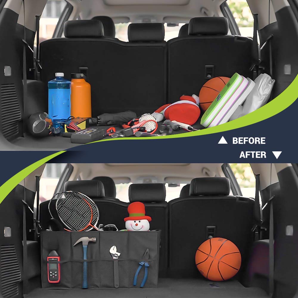 MIU COLOR trunk organizer ergonomic handles for easy lifting