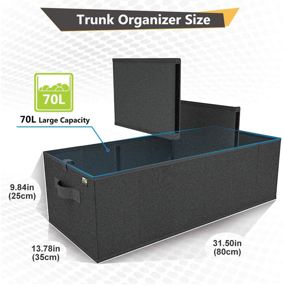 Sturdy MIU COLOR trunk organizer with durable fabric and base plate.