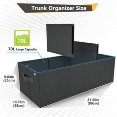 Sturdy MIU COLOR trunk organizer with durable fabric and base plate.