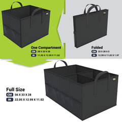 MIU COLOR trunk organizer with three compartments for tidy storage