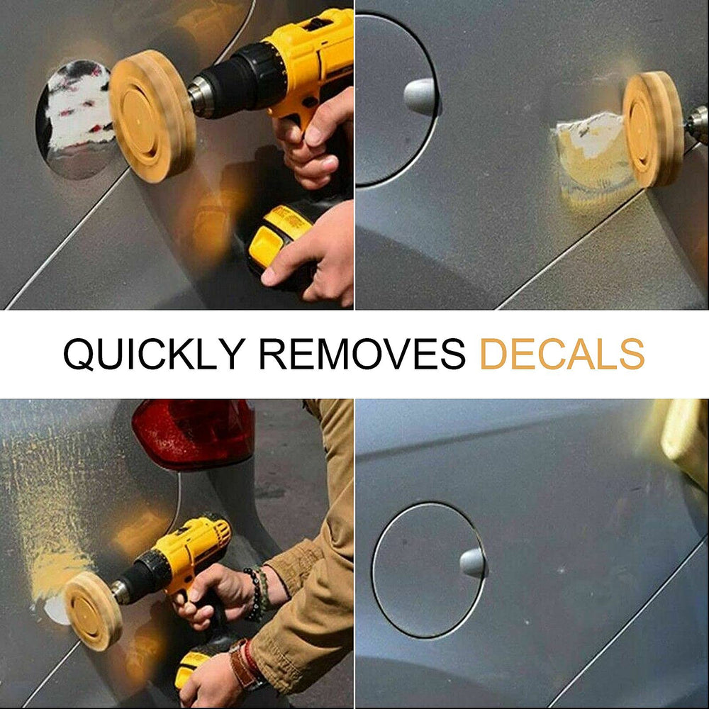 Adhesive removal on a boat wrap using the MIVIDE kit