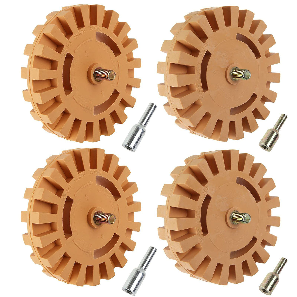 MIVIDE eraser wheel kit 4-inch attachment removing decals from a car