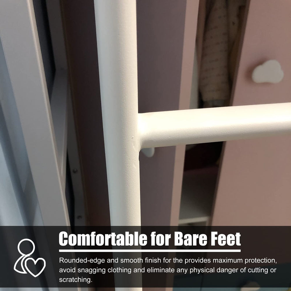MIWOOYY bunk bed ladder angled steps for comfortable barefoot climbing