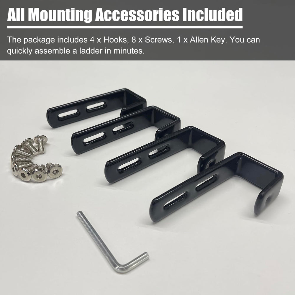 MIWOOYY ladder features anti-slip foot caps for added stability
