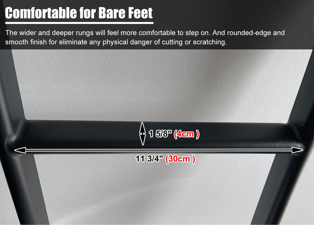 MIWOOYY bunk bed ladder with hanging mount for versatile setup