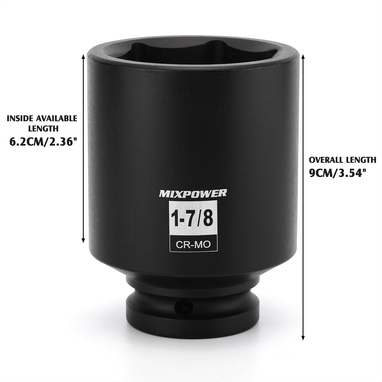 MIXPOWER black phosphate finish highlights rugged, durable construction in closeup