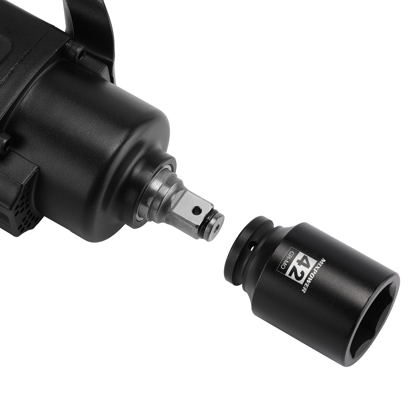 Mixpower wheel-axle installation socket for easy repairs.