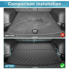Mixsuper cargo liner feature raised lip to block spills from reaching carpet.