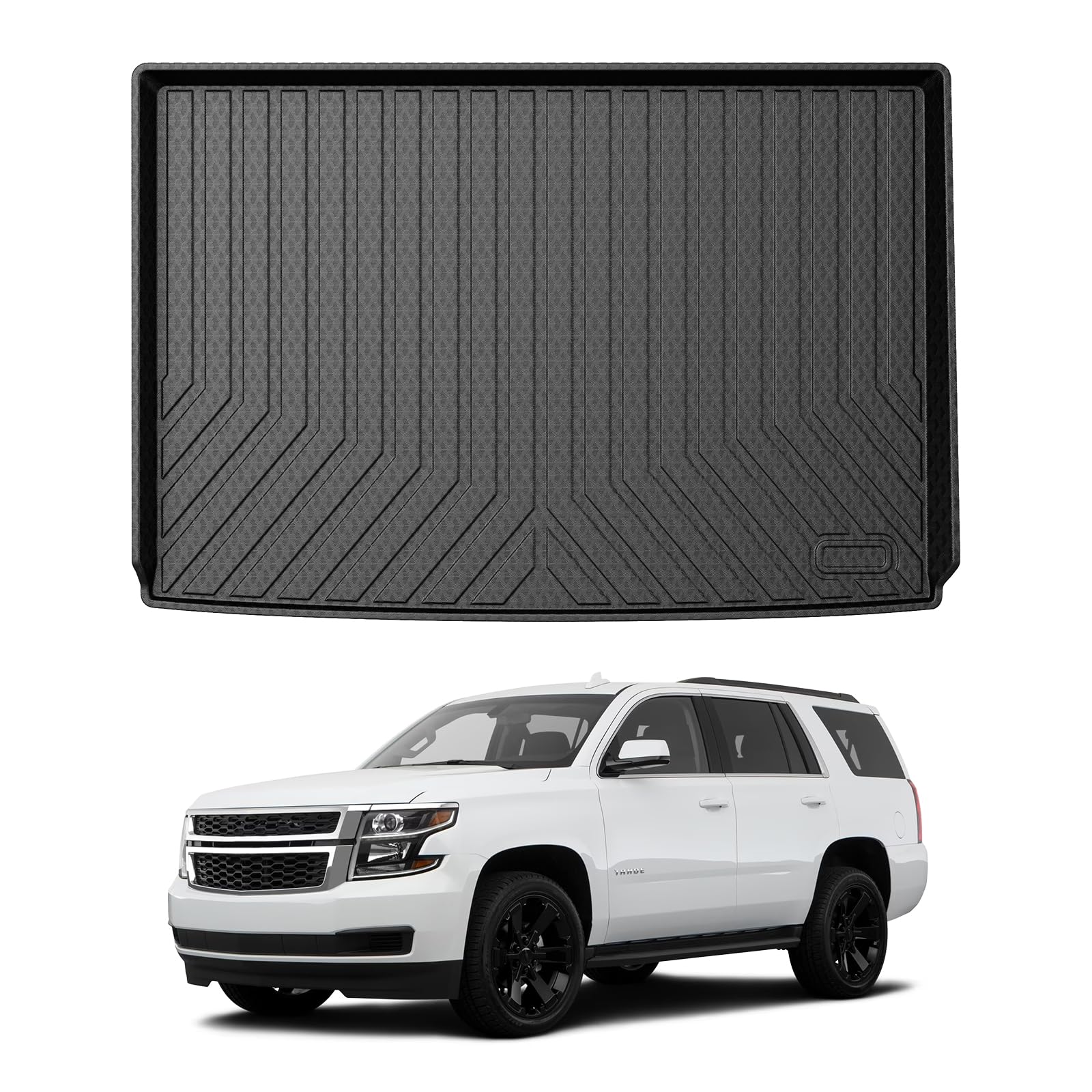 Mixsuper custom-fit cargo liner behind the 3rd row protects Suburban cargo area