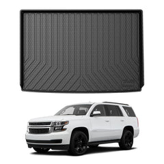 Mixsuper custom-fit cargo liner behind the 3rd row protects Suburban cargo area