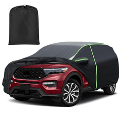 Mixsuper Liner car cover on a Ford Explorer, full-coverage protection against sun and rain.
