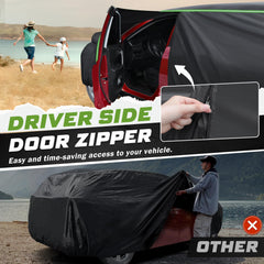 Mixsuper Liner driver-side zipper enables quick interior access when needed.