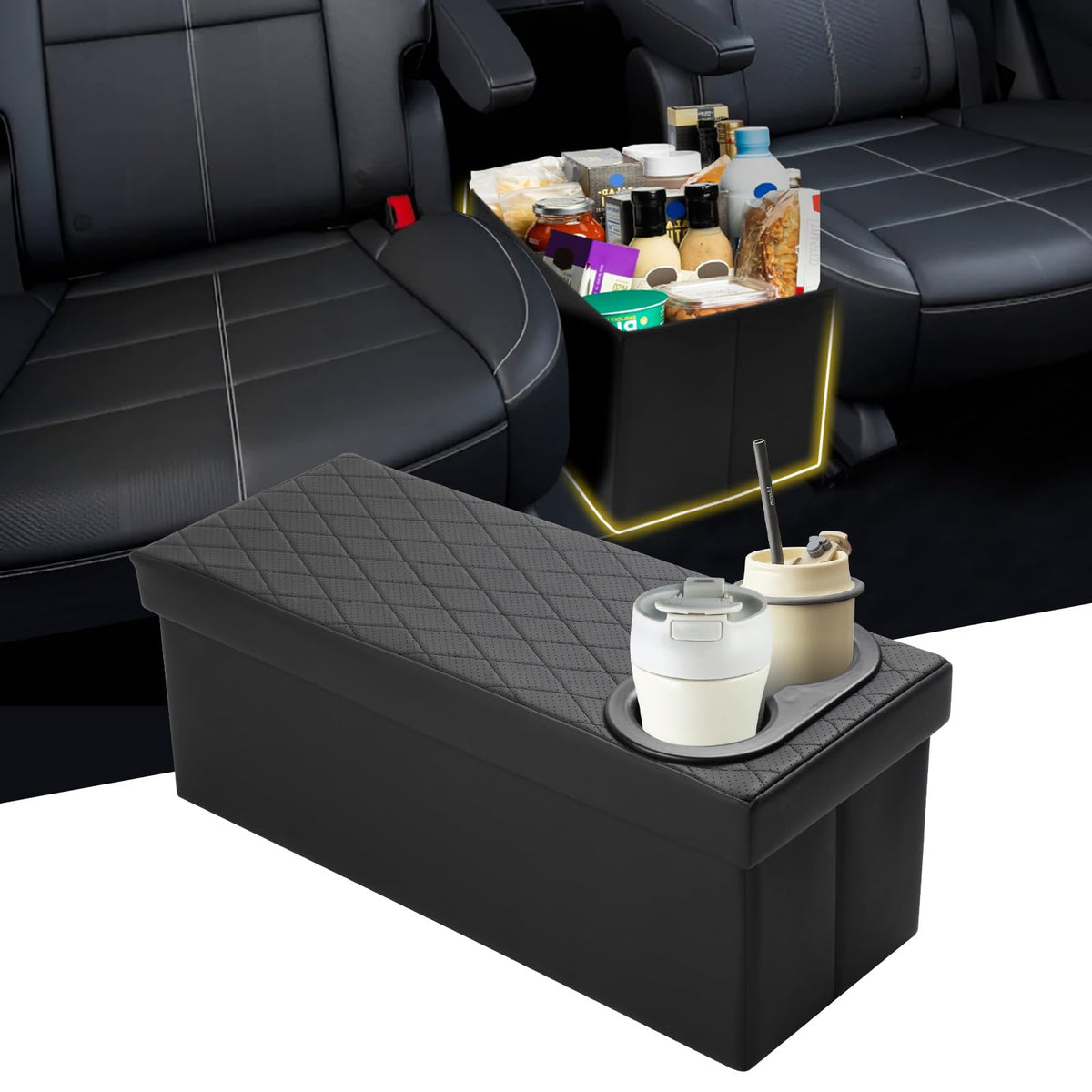 Mixsuper Liner Kia Telluride center console organizer keeps essentials within easy reach.