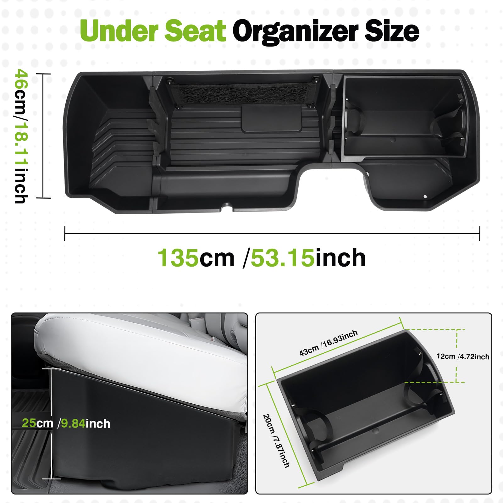 Mixsuper Liner mesh pocket provides quick access to essentials under the seat.
