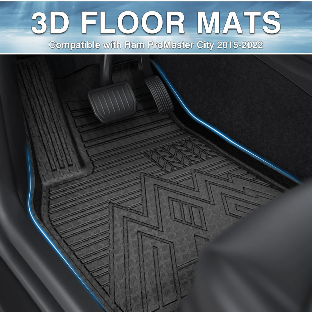 Mixsuper Ram ProMaster City front floor mats with raised edges guard against spills