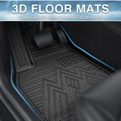 Mixsuper Ram ProMaster City front floor mats with raised edges guard against spills