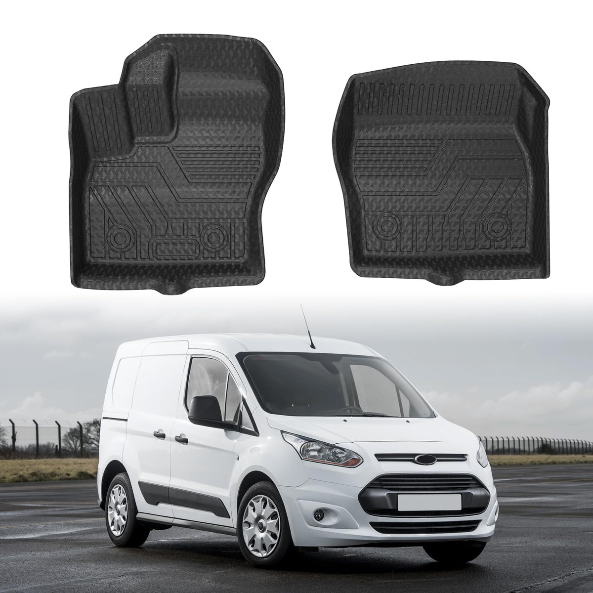 Mixsuper front floor mat for Ford Transit Connect with precise fit and protection.