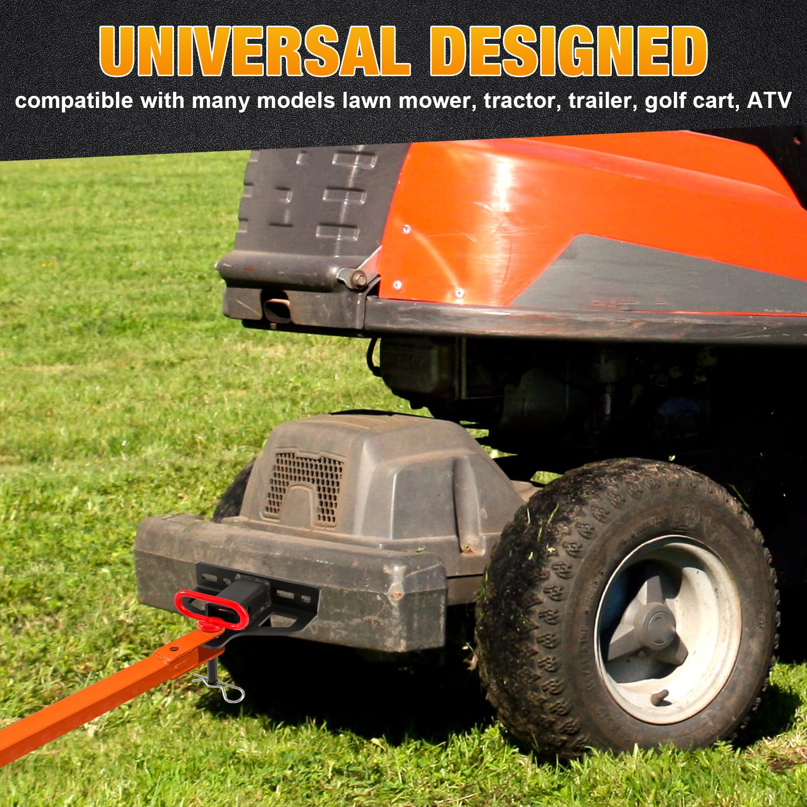 MJHHAPY includes 1/2" and 5/8" hitch pins for flexible use.