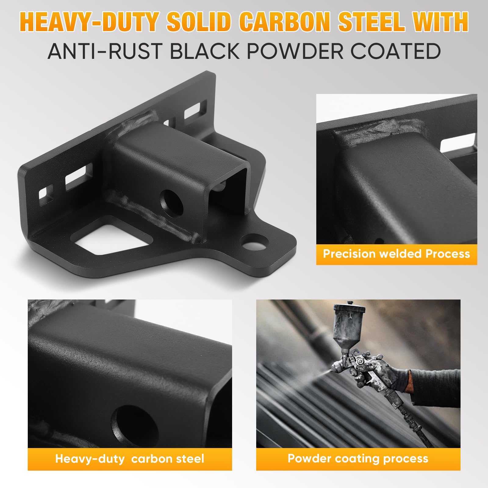 MJHHAPY hitch delivers up to 10,000 lbs pull capacity for heavier trailers.