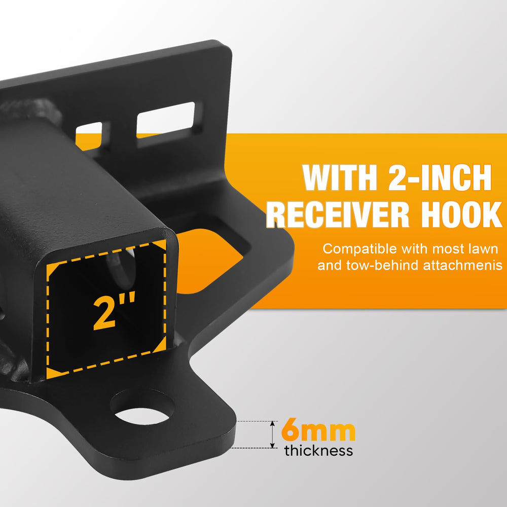 MJHHAPY heavy-duty steel trailer hitch in matte black resists outdoor rust.