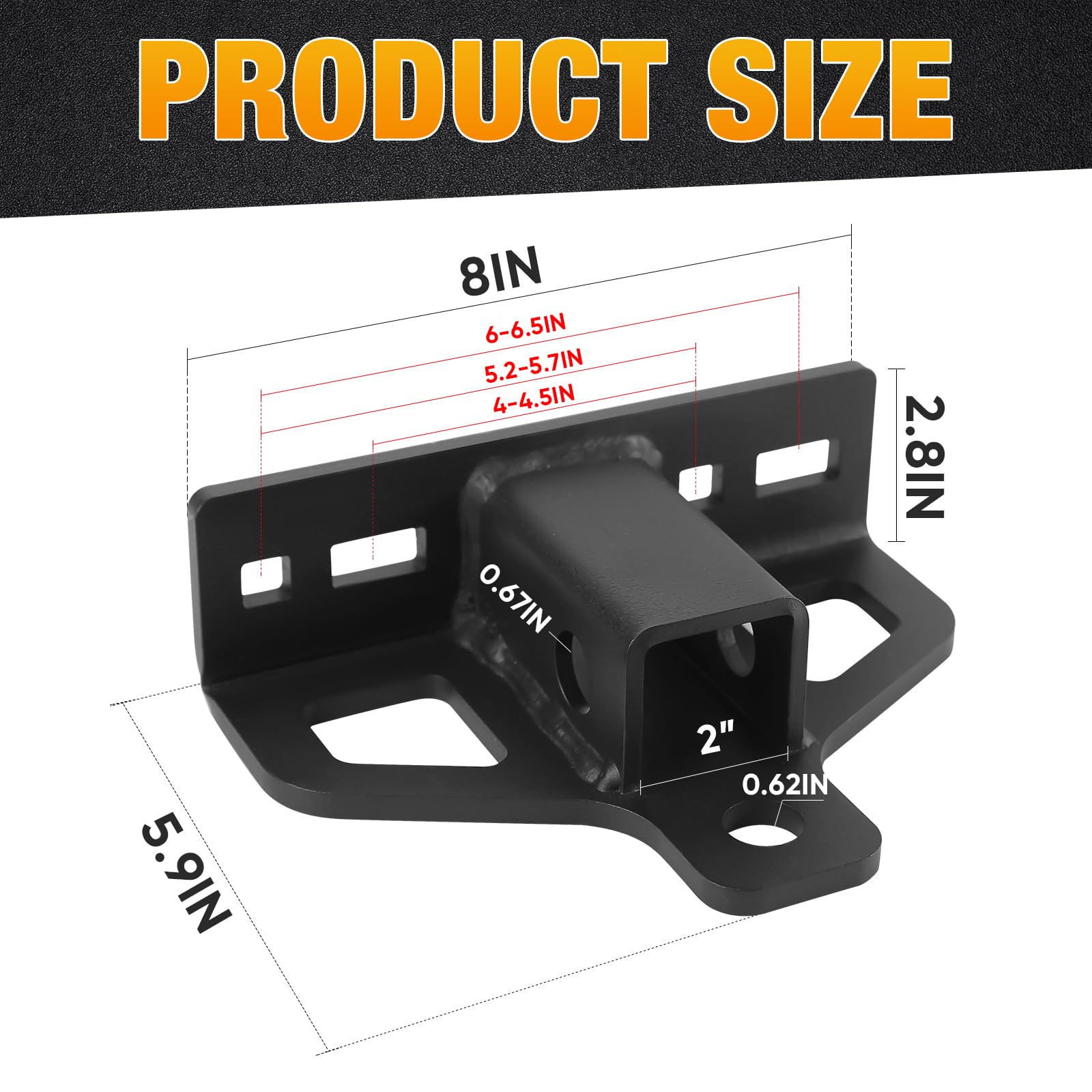 MJHHAPY hitch fits Husqvarna, Craftsman, John Deere, Exmark, Toro mowers for versatile setup.