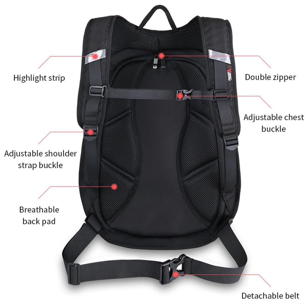 mjmoto backpack helmet storage keeps gear secure during rides