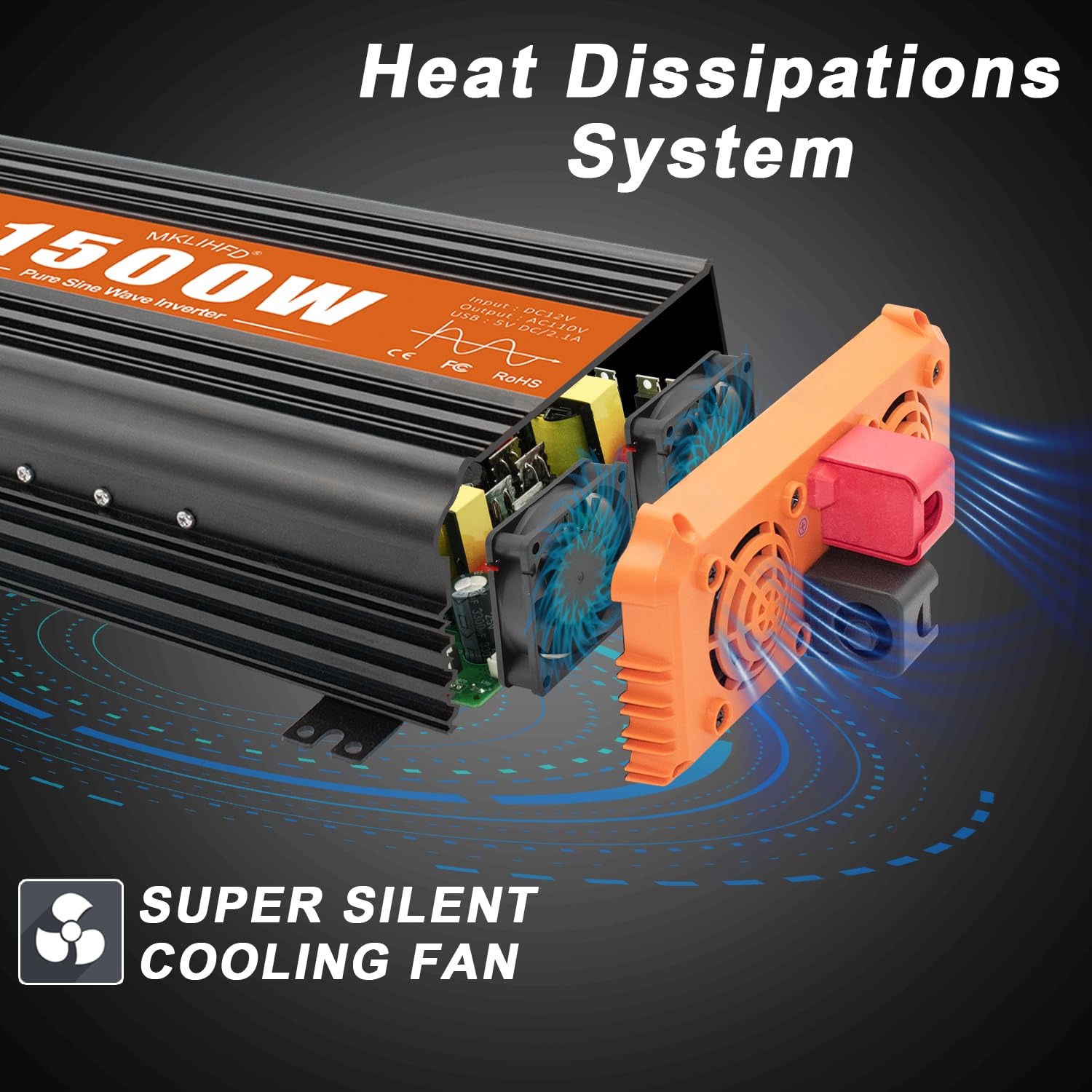 MKLIHFD inverter cooling system keeps temperature in check during use