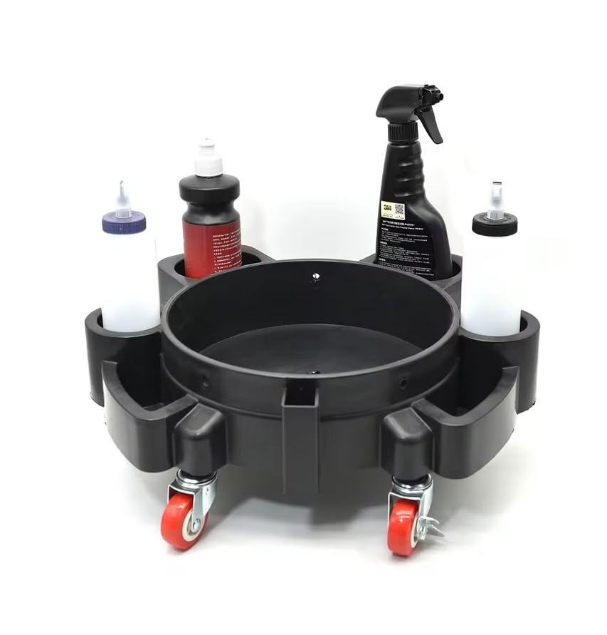 MLHpeak bucket dolly storage compartments keep tools organized during detailing