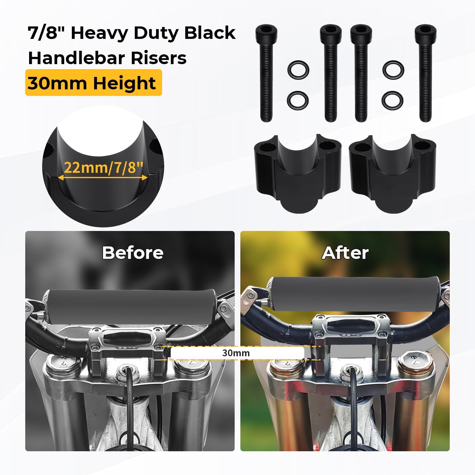 M MATI packaging includes bolts and washers for quick installation.