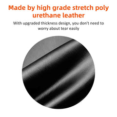 MMATI seat cover with bound edges fits stock seats closely.